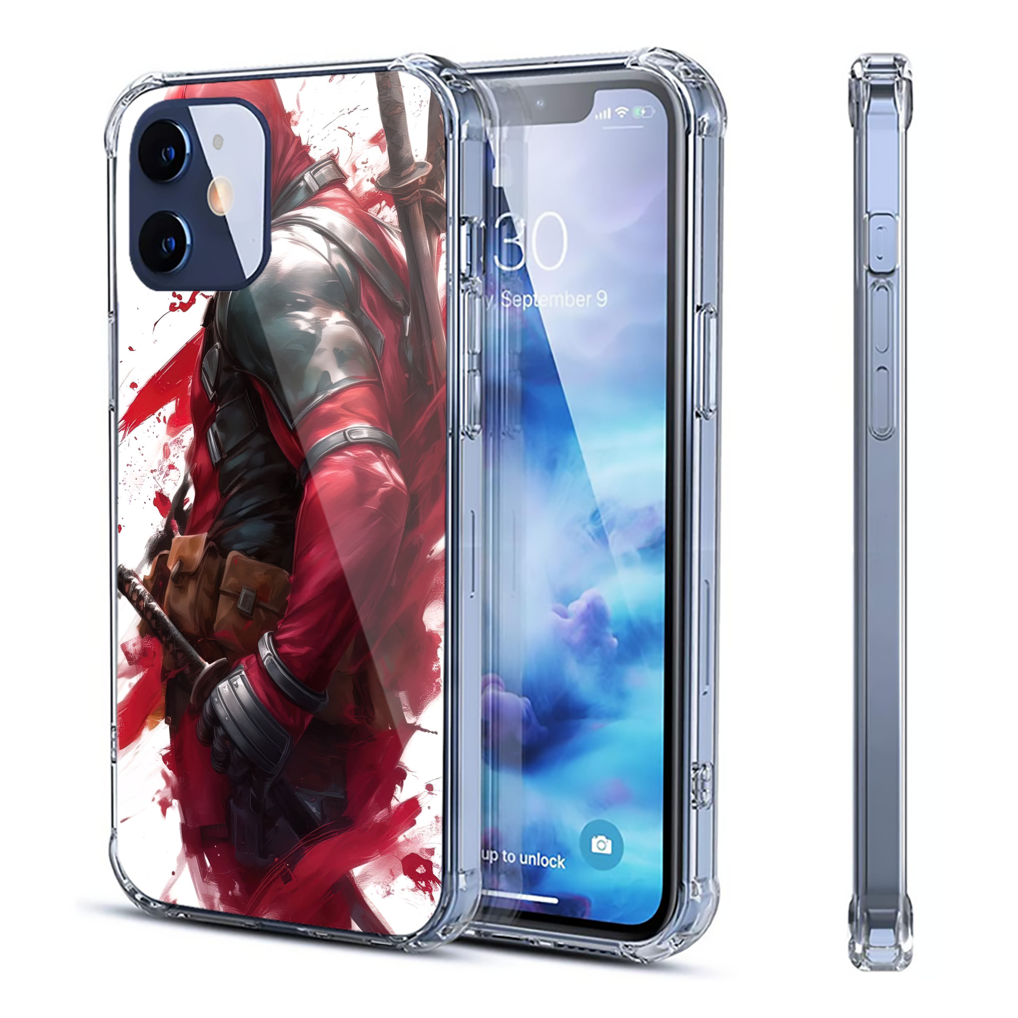 （画像用） Deadpool デッドプール 【iPhone 12シリーズ対応】透明スマホケース（クリアソフトケース）